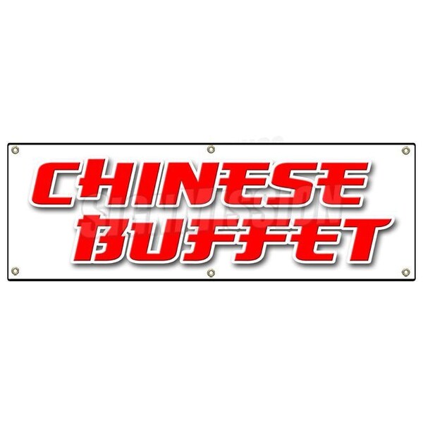CHINESE BUFFET BANNER SIGN food take carry out oriental asian restaurant